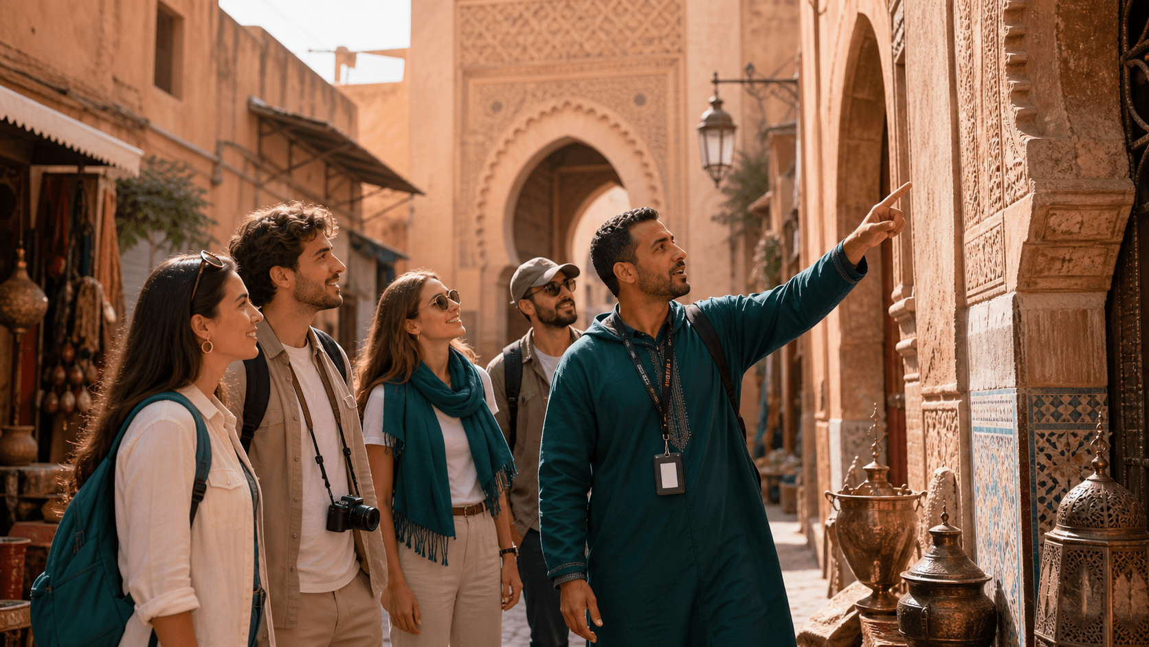 Guided Moroccan architecture tour with a private group